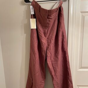 Aritzia Wilfred Effortless Pant Linen in Mocha Sorbet 2 for $150